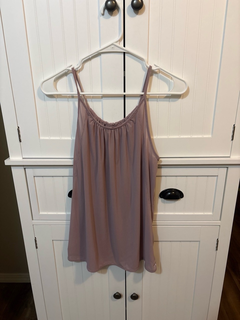 GAP Lavender Sheer Tank Top Size Small Gathered Neck Y2K Balletcore Coquette